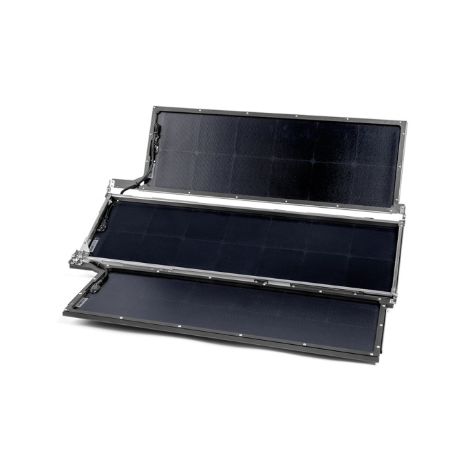 Sistem telescopic de iluminare temporara 320W - 45.000 lumeni - cu acumulator si panouri solare